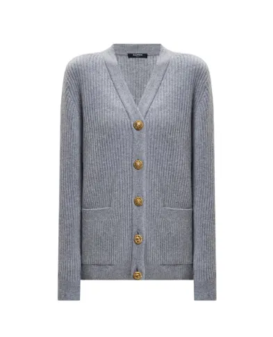 Balmain Кардиган из кашемира и шерсти - Артикул: FF0KO003KJ17