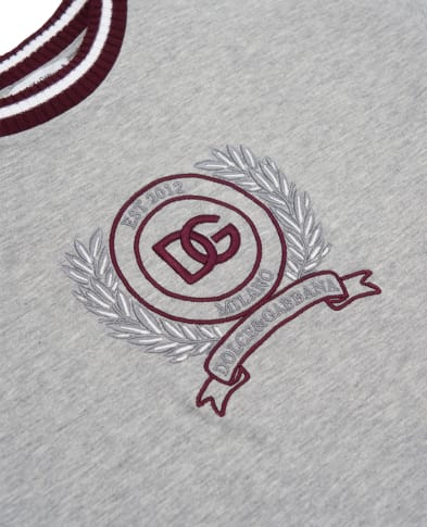 Dolce&Gabbana Детская футболка с вышивкой логотипа - Артикул: L4JTJW-G7PUZ-B