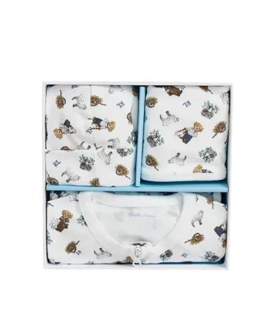 Polo Ralph Lauren Подарочный набор  (человечек, шапочка, слюнявчик) - Артикул: 320952933001