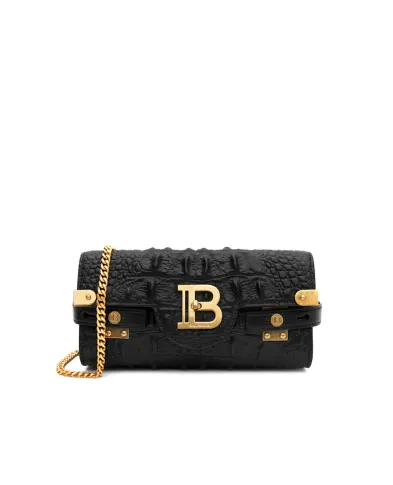 Balmain Сумка клатч під шкіру крокодила - Артикул: FN0LE596LOBC