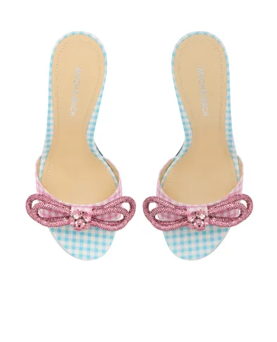 Mach&Mach Мюлі в клітку Double Bow 85 - Артикул: SS26-S0790-85-VIC-C18