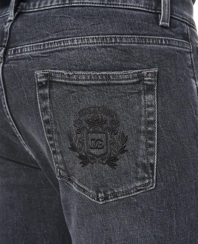 Dolce&Gabbana Джинсы с вышивкой логотипа - Артикул: GY07CZ-G8OW1