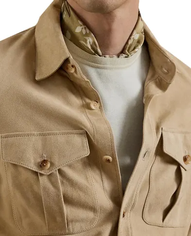 Ralph Lauren Purple Label Замшевая рубашка - Артикул: 790654923034