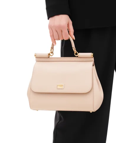 Dolce&Gabbana Кожаная сумка Sicily Large - Артикул: BB6002-B1001
