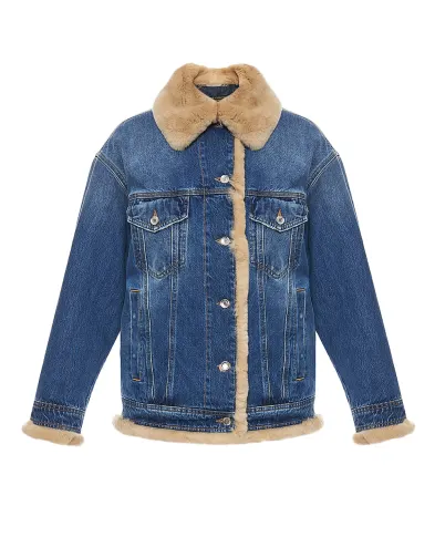 Dolce&Gabbana Куртка джинсовая с кроличим мехом - Артикул: F9S89D-G8NV4