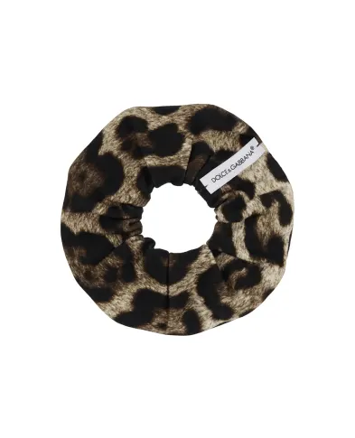 Dolce&Gabbana Детская резинка для волосс с леопардовым принтом - Артикул: LB7A12-FSGQX