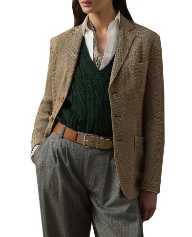 Ralph Lauren Collection Твидовый пиджак Ronan из льна - Артикул: 290P00362001