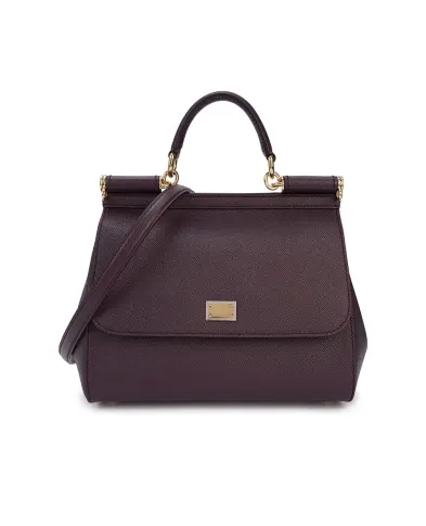 Dolce&Gabbana Кожаная сумка Sicily Large - Артикул: BB6002-B1001