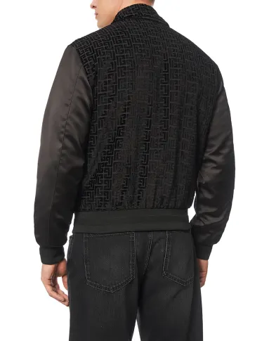 Balmain Бархатная куртка-бомбер - Артикул: GH1TFA73MI21