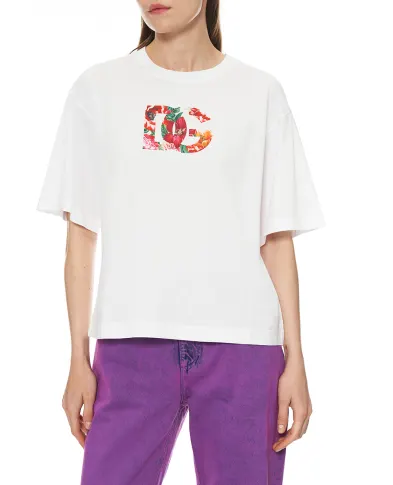 Dolce&Gabbana Футболка з квітковим принтом - Артикул: F8V57T-GDC7S