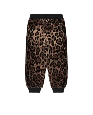 Dolce&Gabbana Дитячі джогери в анімалістичний принт (костюм) - Артикул: L5JPD7-FJ7D5-B