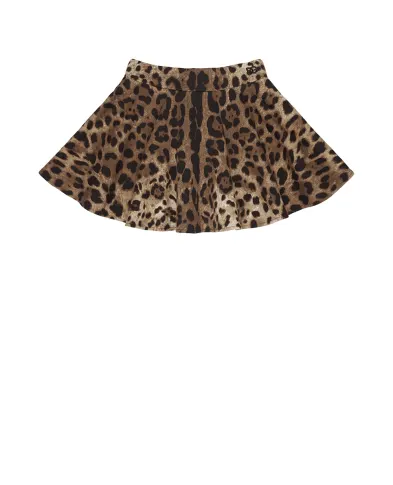 Dolce&Gabbana Дитяча спідниця з леопардовим принтом - Артикул: L5JIB8-HS7LD-B
