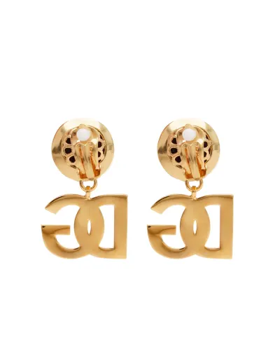 Dolce&Gabbana Сережки-кліпси з логотипом - Артикул: WER6M1-W1111