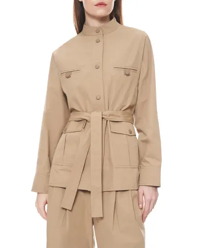 Yves Salomon Куртка-сафарі з поясом - Артикул: 26EYV04372COSA