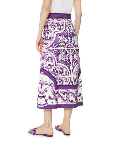 Dolce&Gabbana Спідниця з принтом майоліки - Артикул: F4CM1T-FP9AK