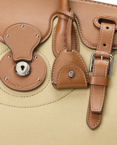 Ralph Lauren Collection Сумка из холста и кожи Soft Ricky 33 - Артикул: 435968259001