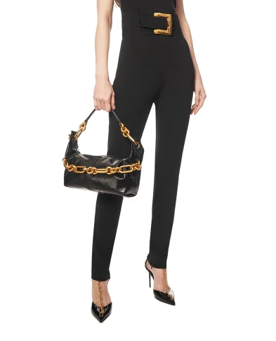 Balmain Эластичные брюки с поясом - Артикул: GF1PL024JL05