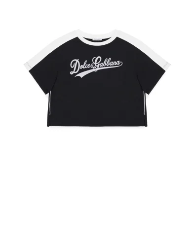 Dolce&Gabbana Дитяча футболка з принтом - Артикул: L5JTQG-G7PWI-B