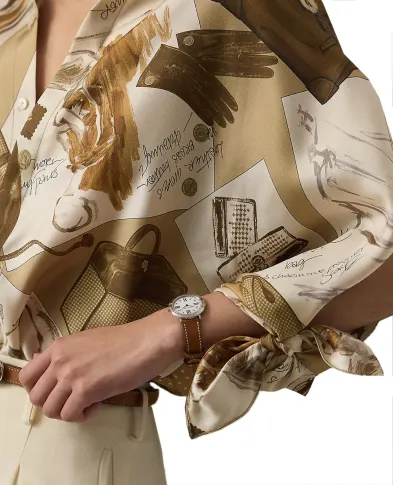 Ralph Lauren Collection Блузка из шелка с принтом Karen Diary - Артикул: 290P00352001