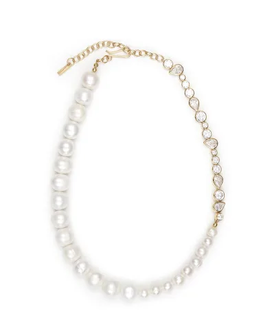 Completedworks Ожерелье из золота с жемчугом и цирконием - Артикул: P47