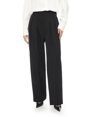 Saint Laurent Шерстяные брюки - Артикул: 824389-Y7E63