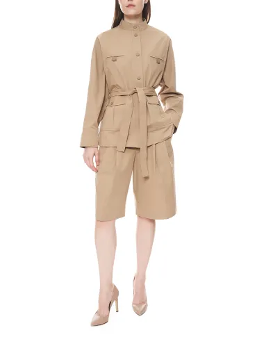 Yves Salomon Куртка-сафарі з поясом - Артикул: 26EYV04372COSA