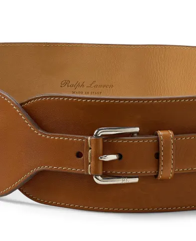 Ralph Lauren Collection Широкий пояс с двойной пряжкой из телячьей кожи - Артикул: 408P02318001