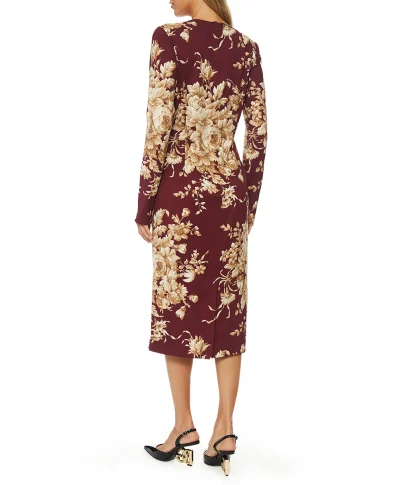 Dolce&Gabbana Сукня з шовку з квітковим принтом - Артикул: F6GAVT-FSA7Y