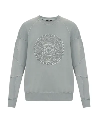 Balmain Свитшот Médaille с вышивкой - Артикул: FH1JS013BD08