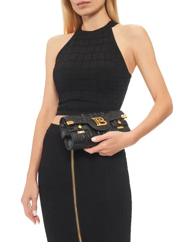 Balmain Сумка клатч під шкіру крокодила - Артикул: FN0LE596LOBC