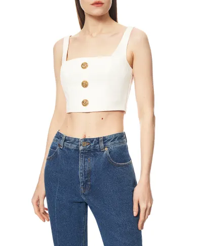 Balmain Укорочений топ Balmain на ґудзиках - Артикул: GF1AD214DG14