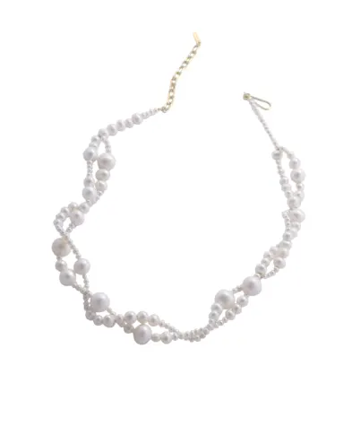 Completedworks Намисто з переробленого золота з перлами та вермелем - Артикул: P208