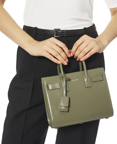 Saint Laurent Кожаная сумка Sac de Jour - Артикул: 392035-02G9W