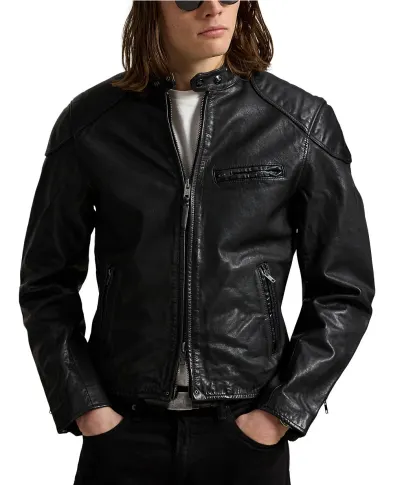 Polo Ralph Lauren Куртка CAFÉ RACER зі шкіри - Артикул: 710970573001