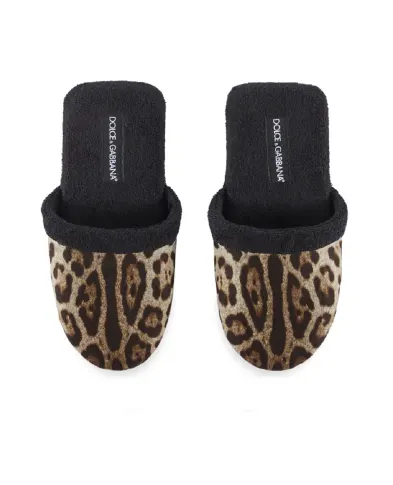 Dolce&Gabbana Тапочки з махрової бавовни - Артикул: TCF001-TCAGW