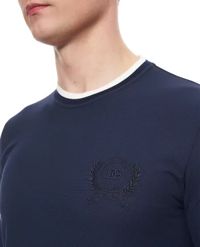 Dolce&Gabbana Лонгслив с вышивкой логотипа - Артикул: G8SW5Z-HU7WZ