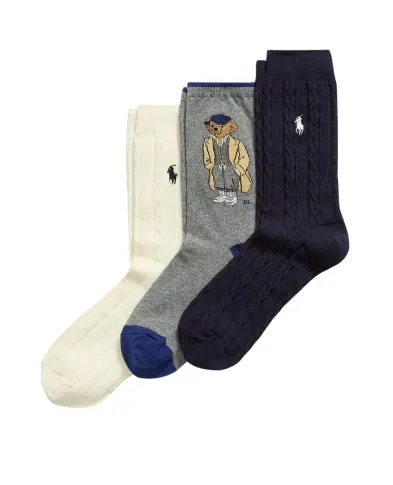 Polo Ralph Lauren Носки Polo Bear Crew (3 пары) - Артикул: 455982948001