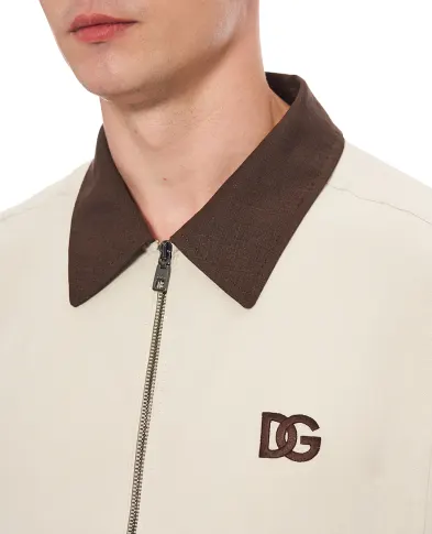 Dolce&Gabbana Куртка-бомбер із льону та шовку - Артикул: G9BODZ-FUTAZ