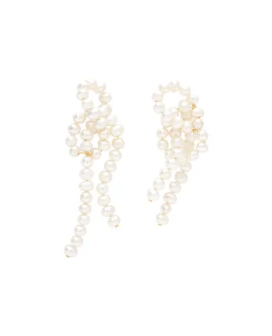 Completedworks Сережки з перлів та переробленого золота з позолотою - Артикул: P139