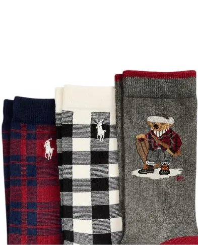 Polo Ralph Lauren Детские носки Polo Bear (3 пары) - Артикул: 444P03158001