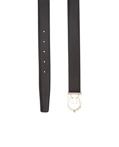 Saint Laurent Двосторонній шкіряний ремінь - Артикул: 828728-AAEX8