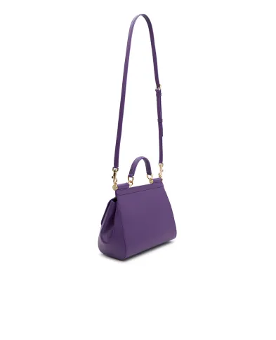 Dolce&Gabbana Шкіряна сумка Sicily Large - Артикул: BB6002-B1001
