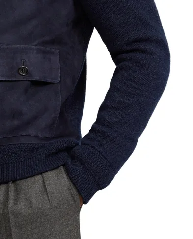 Ralph Lauren Purple Label Куртка из замши и кашемира - Артикул: 790758192002