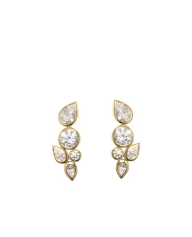 Completedworks Серьги из переработанного золота с цирконием и позолотой - Артикул: Z04