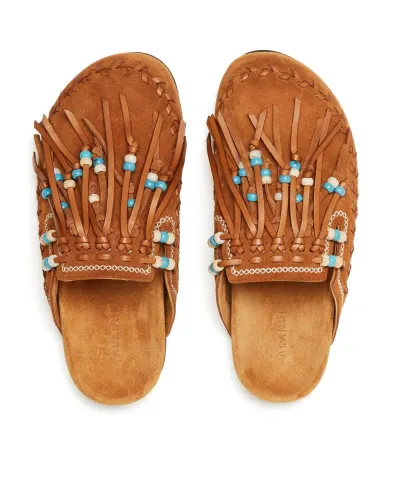 Alanui Мюли из телячьей замши - Артикул: LWIJ006R26LEA0016000