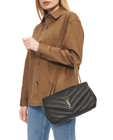 Saint Laurent Сумка LOULOU Medium зі шкіри ягняти - Артикул: 801439-AAEAX