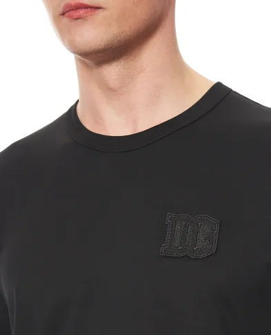 Dolce&Gabbana Футболка из хлопка с нашивкой - Артикул: G8PV1Z-G7P3N