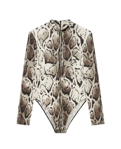 Stella McCartney Боди с высоким воротником и принтом - Артикул: 6T02793HS320