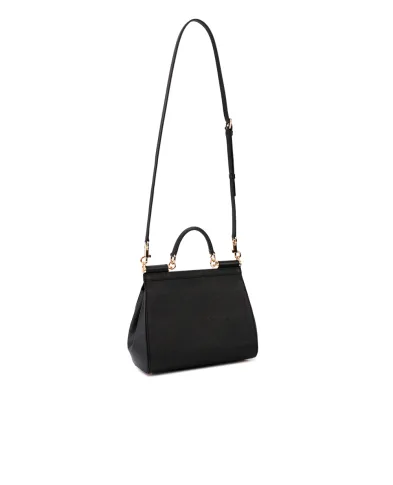 Dolce&Gabbana Кожаная сумка Sicily Large - Артикул: BB6002-B1001