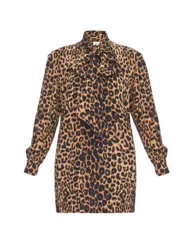 Saint Laurent Платье из шёлка - Артикул: 851136-Y6J43